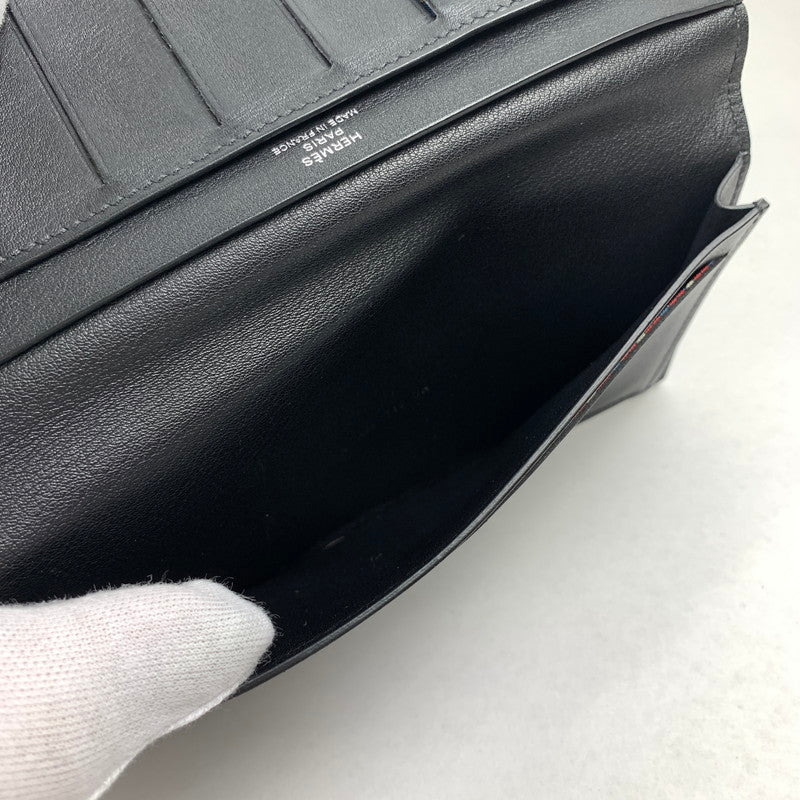 【中古品】【メンズ】 HERMES エルメス シチズン ツイル ロング ウォレット 財布 長財布 181-251104-mh-01-fuz カラー：ブラック 万代Net店