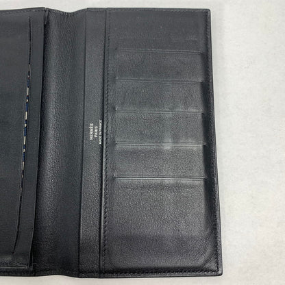 【中古品】【メンズ】 HERMES エルメス シチズン ツイル ロング ウォレット 財布 長財布 181-251104-mh-01-fuz カラー：ブラック 万代Net店