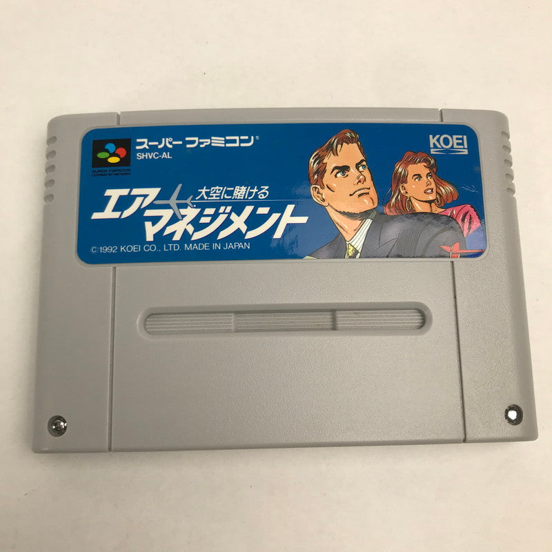 【中古美品】 Nintendo ニンテンドー スーパーファミコン スーファミ SFC ソフト エアーマネジメント 大空に賭ける 023-251111-mh-44-fuz 万代Net店