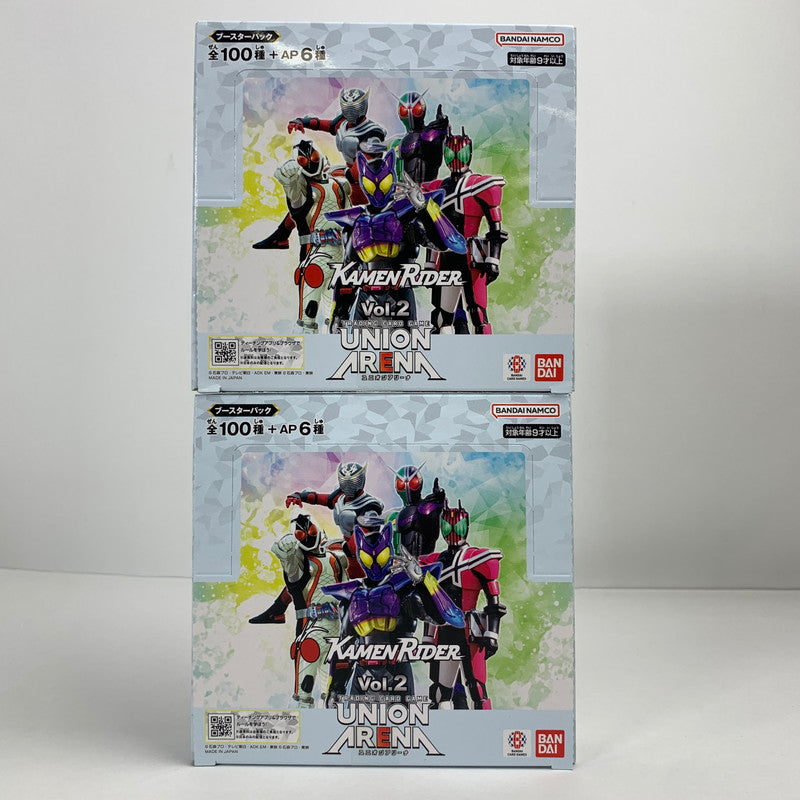【中古美品】 未開封 UNION ARENA ブースターパック 仮面ライダー Vol.2 BOX 2個 セット 081-251105-mh-09-fuz 万代Net店