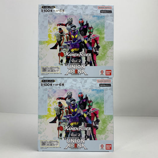 【中古美品】 未開封 UNION ARENA ブースターパック 仮面ライダー Vol.2 BOX 2個 セット 081-251105-mh-09-fuz 万代Net店