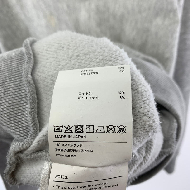【中古品】【メンズ】 WTAPS OUTRIGGER HALF ZIP SWEAT ダブルタップス 142-251106-st-13-fuz サイズ：02 カラー：グレー 万代Net店