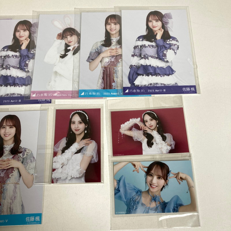 【中古美品】 乃木坂46 佐藤楓 生写真 12枚 缶バッジ クリアカード 等 乃木坂グッズ まとめ 085-251211-io-11-fuz 万代Net店