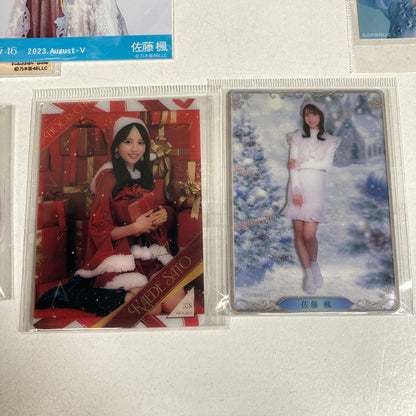 【中古美品】 乃木坂46 佐藤楓 生写真 12枚 缶バッジ クリアカード 等 乃木坂グッズ まとめ 085-251211-io-11-fuz 万代Net店