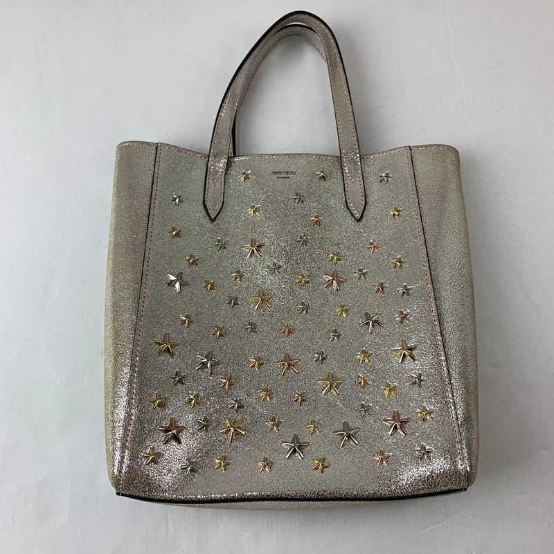 【中古品】【レディース】 JIMMY CHOO マルチ スター スタッズ トートバッグ カバン ジミー チュウ 180-251109-st-21-fuz カラー：シルバー 万代Net店
