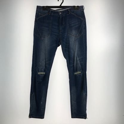【中古品】【メンズ】 NUMBER NINE ナンバーナイン デニム パンツ 裾ZIP ジーンズ ボトムス 古着 151-260729-mh-01-fuzh サイズ：XL カラー：インディゴ 万代Net店
