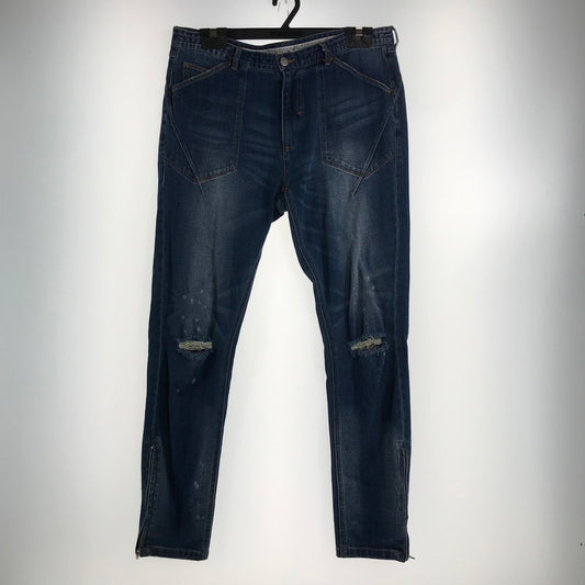 【中古品】【メンズ】 NUMBER NINE ナンバーナイン デニム パンツ 裾ZIP ジーンズ ボトムス 古着 151-260729-mh-01-fuzh サイズ：XL カラー：インディゴ 万代Net店
