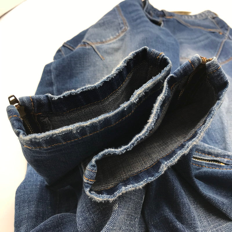 【中古品】【メンズ】 NUMBER NINE ナンバーナイン デニム パンツ 裾ZIP ジーンズ ボトムス 古着 151-260729-mh-01-fuzh サイズ：XL カラー：インディゴ 万代Net店