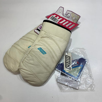 【中古品】【レディース】 POW GLOVES パウグローブ ミトングローブ リアルレザー グローブ カラー アイボリー Sサイズ 127-261022-ky-06-fuz 万代Net店