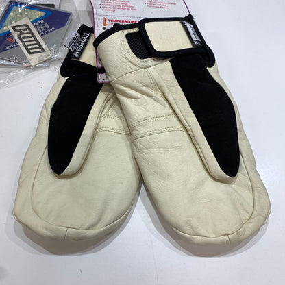【中古品】【レディース】 POW GLOVES パウグローブ ミトングローブ リアルレザー グローブ カラー アイボリー Sサイズ 127-261022-ky-06-fuz 万代Net店