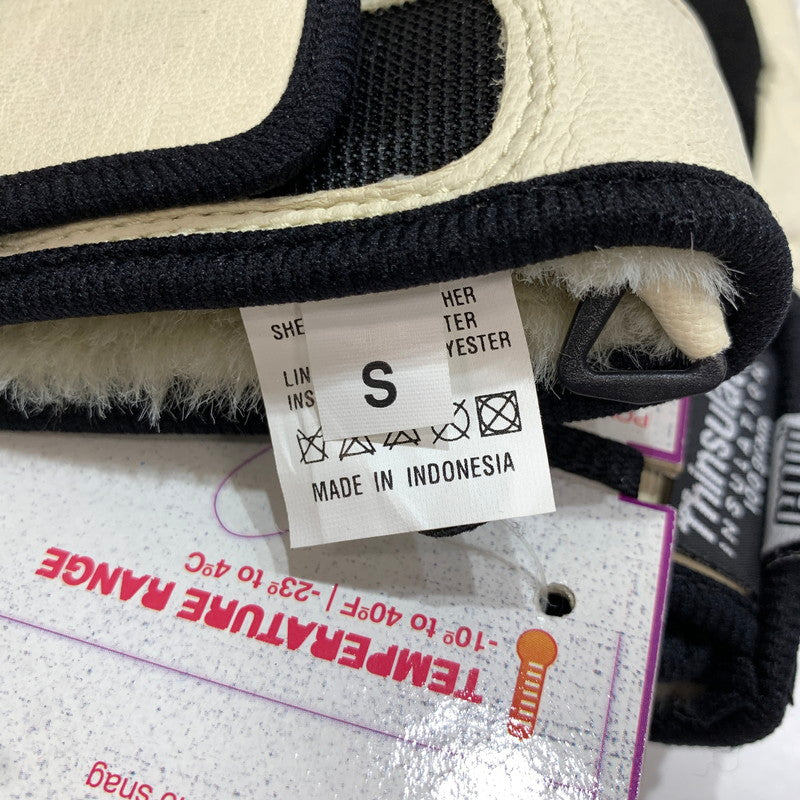 【中古品】【レディース】 POW GLOVES パウグローブ ミトングローブ リアルレザー グローブ カラー アイボリー Sサイズ 127-261022-ky-06-fuz 万代Net店