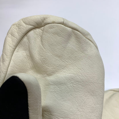 【中古品】【レディース】 POW GLOVES パウグローブ ミトングローブ リアルレザー グローブ カラー アイボリー Sサイズ 127-261022-ky-06-fuz 万代Net店