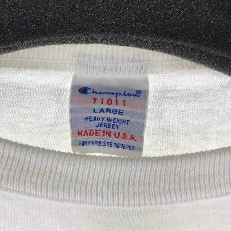 【中古品】【メンズ】 CHAMPION×RHC RON HERMAN チャンピョン × ロンハーマン バックロゴデザインTシャツ カラーWHITE SIZE:L T1011　 148-260804-ky-04-fuzh 万代Net店