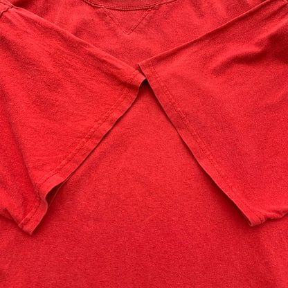【中古品】【メンズ】 NIKE ナイキ JORDAN LOGO T-SHIRT ジョーダン ロゴ Tシャツ レッド SIZE：XL ※穴・プリントひび割れ・使用感あり。 148-260815-io-06-fuzh カラー：レッド 万代Net店