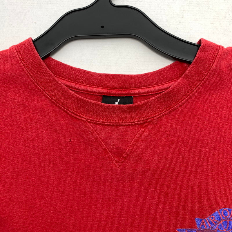 【中古品】【メンズ】 NIKE ナイキ JORDAN LOGO T-SHIRT ジョーダン ロゴ Tシャツ レッド SIZE：XL ※穴・プリントひび割れ・使用感あり。 148-260815-io-06-fuzh カラー：レッド 万代Net店