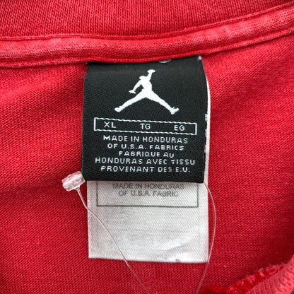 【中古品】【メンズ】 NIKE ナイキ JORDAN LOGO T-SHIRT ジョーダン ロゴ Tシャツ レッド SIZE：XL ※穴・プリントひび割れ・使用感あり。 148-260815-io-06-fuzh カラー：レッド 万代Net店