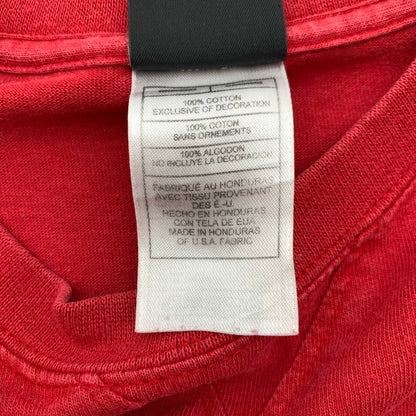 【中古品】【メンズ】 NIKE ナイキ JORDAN LOGO T-SHIRT ジョーダン ロゴ Tシャツ レッド SIZE：XL ※穴・プリントひび割れ・使用感あり。 148-260815-io-06-fuzh カラー：レッド 万代Net店