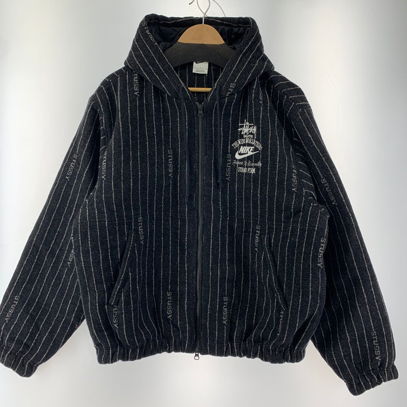 【中古美品】【メンズ】 STUSSY×NIKE DR4023-010 STRIPE WOOL JACKET ステューシー ナイキ 142-251113-st-13-fuz カラー：ブラック 万代Net店