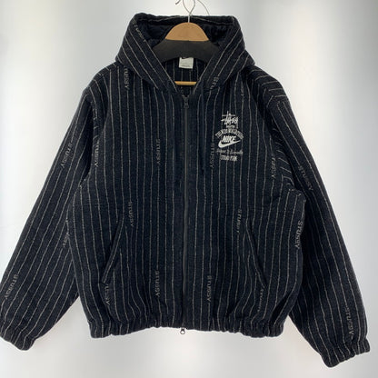 【中古美品】【メンズ】 STUSSY×NIKE DR4023-010 STRIPE WOOL JACKET ステューシー ナイキ 142-251113-st-13-fuz カラー：ブラック 万代Net店