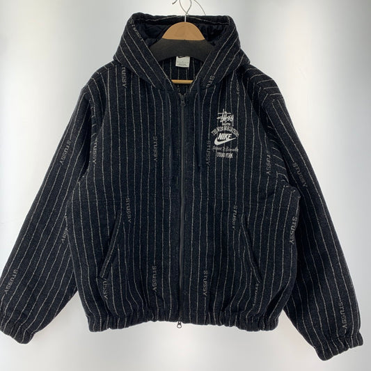 【中古美品】【メンズ】 STUSSY×NIKE DR4023-010 STRIPE WOOL JACKET ステューシー ナイキ 142-251113-st-13-fuz カラー：ブラック 万代Net店
