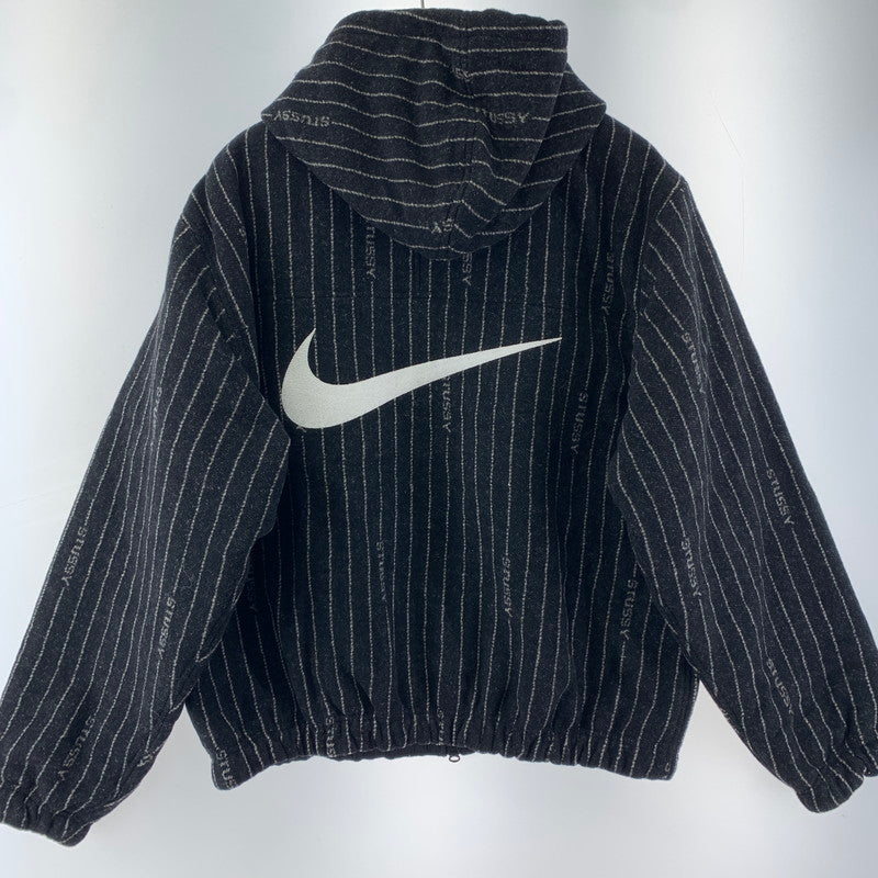 【中古美品】【メンズ】 STUSSY×NIKE DR4023-010 STRIPE WOOL JACKET ステューシー ナイキ 142-251113-st-13-fuz カラー：ブラック 万代Net店