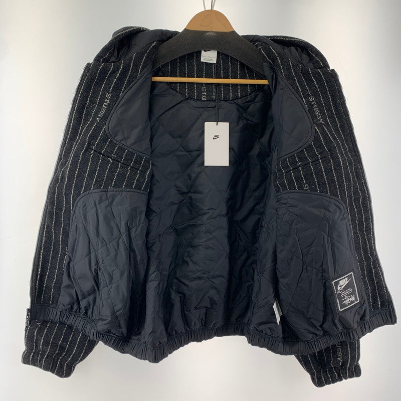 【中古美品】【メンズ】 STUSSY×NIKE DR4023-010 STRIPE WOOL JACKET ステューシー ナイキ 142-251113-st-13-fuz カラー：ブラック 万代Net店
