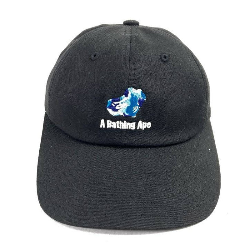 【中古品】【メンズ】 A BATHING APE APE ア・ベイシング・エイプ HEAD CAP BAPE ベイプ 刺繍 キャップ 帽子 185-260130-ky-03-fuz カラー：ブラック 万代Net店