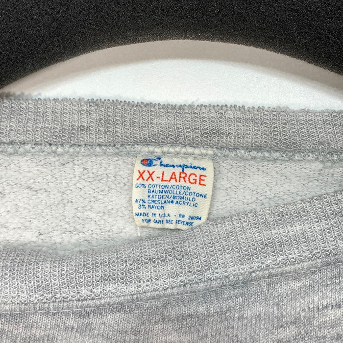 【中古品】【メンズ】 Champion チャンピオン 80s スウェット ブランド 古着 145-260110-gm-11-fuz サイズ：XXL カラー：グレー 万代Net店