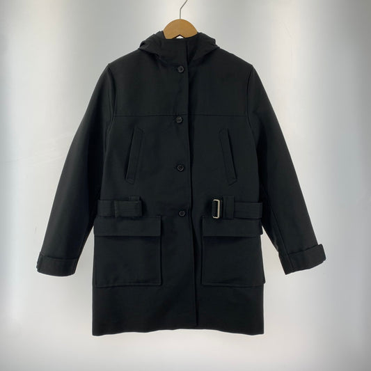 【中古品】【レディース】 PRADA プラダ ナイロン ライナー付きコート フード ベルクロ アイビージャパン 141-251130-xz-02-fuz サイズ：40 カラー：ブラック 万代Net店