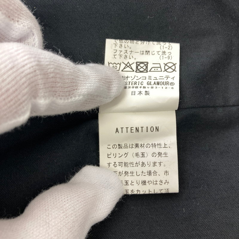 【中古品】【メンズ/レディース】 HYSTERIC GLAMOUR 01253AC02 BREAK TO ME ジャガードコート ヒステリックグラマー ブレイクトゥーミー 140-260207-rn-01-fuz サイズ：F カラー：ブラック 万代Net店