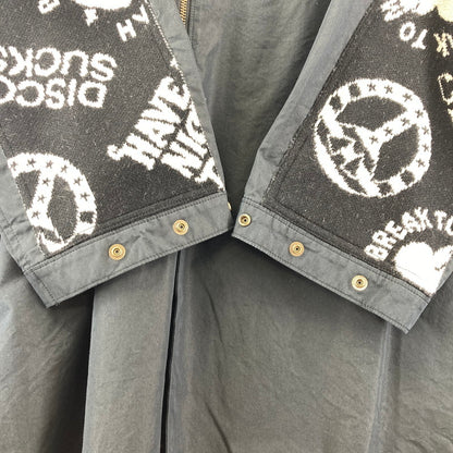 【中古品】【メンズ/レディース】 HYSTERIC GLAMOUR 01253AC02 BREAK TO ME ジャガードコート ヒステリックグラマー ブレイクトゥーミー 140-260207-rn-01-fuz サイズ：F カラー：ブラック 万代Net店