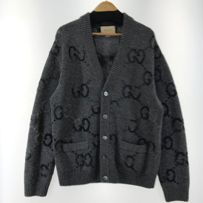 【中古品】【メンズ】 GUCCI 770507 XKDSJ GG インターシャ ウールカーディガン グッチ 141-251127-st-12-fuz サイズ：L カラー：チャコール 万代Net店