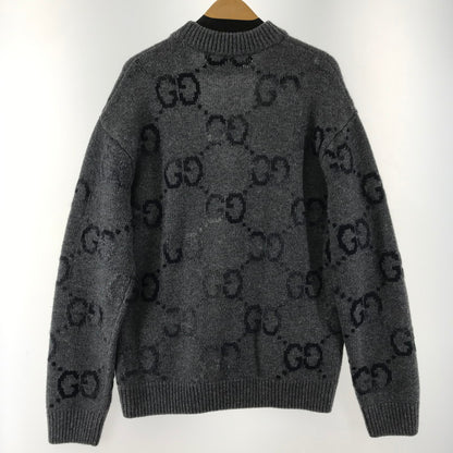 【中古品】【メンズ】 GUCCI 770507 XKDSJ GG インターシャ ウールカーディガン グッチ 141-251127-st-12-fuz サイズ：L カラー：チャコール 万代Net店