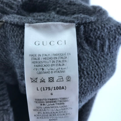 【中古品】【メンズ】 GUCCI 770507 XKDSJ GG インターシャ ウールカーディガン グッチ 141-251127-st-12-fuz サイズ：L カラー：チャコール 万代Net店
