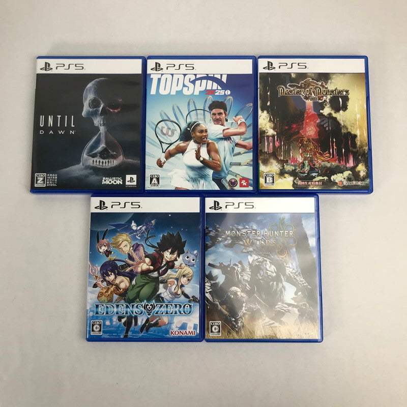 【中古美品】 PlayStation 5 PS5 プレイステーション5 プレステ5 ソフト 5本 まとめ モンハン TOPSPIN など 023-251125-mh-11-fuz 万代Net店