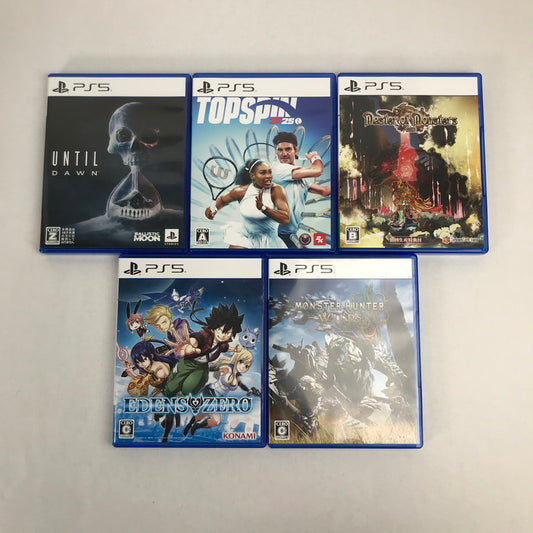 【中古美品】 PlayStation 5 PS5 プレイステーション5 プレステ5 ソフト 5本 まとめ モンハン TOPSPIN など 023-251125-mh-11-fuz 万代Net店