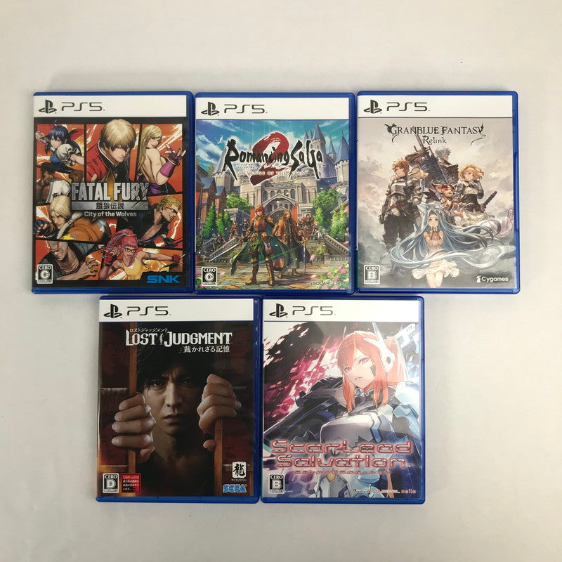 【中古美品】 PlayStation 5 PS5 プレイステーション5 プレステ5 ソフト 5本 まとめ FATAL FURY ロストジャッジメント など 023-251125-mh-09-fuz 万代Net店