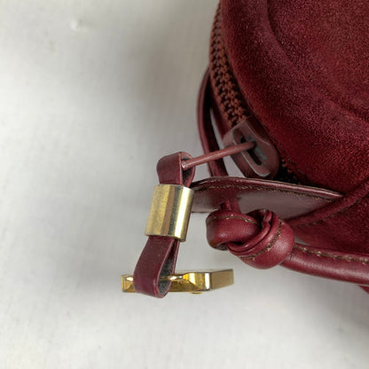 【中古品】【レディース】 LOEWE スエード ショルダーバッグ カバン ロエベ 180-251218-st-05-fuz カラー：ワイン 万代Net店