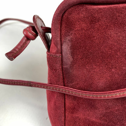 【中古品】【レディース】 LOEWE スエード ショルダーバッグ カバン ロエベ 180-251218-st-05-fuz カラー：ワイン 万代Net店