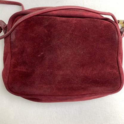 【中古品】【レディース】 LOEWE スエード ショルダーバッグ カバン ロエベ 180-251218-st-05-fuz カラー：ワイン 万代Net店