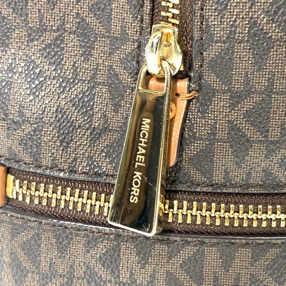 【中古品】【レディース】 MICHAEL KORS マイケルコース BACKPACK バックパック リュック RHEA ZIP リアジップ MD ミディアム 30S7GEZB1B 188-260123-ny-02-fuz カラー：ブラウン 万代Net店