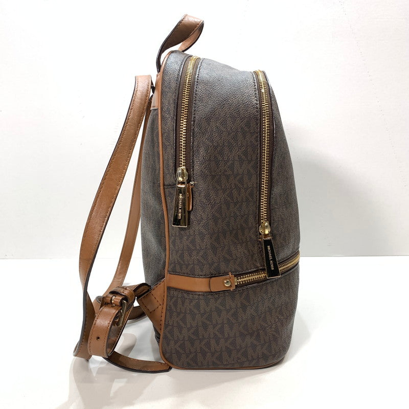 【中古品】【レディース】 MICHAEL KORS マイケルコース BACKPACK バックパック リュック RHEA ZIP リアジップ MD ミディアム 30S7GEZB1B 188-260123-ny-02-fuz カラー：ブラウン 万代Net店