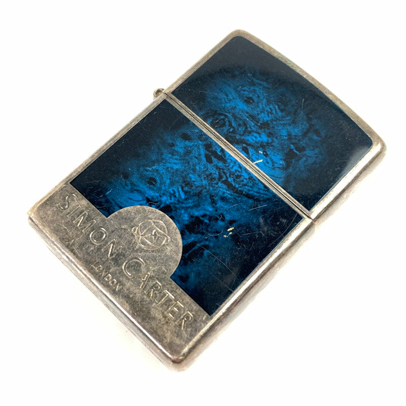 【中古品】【メンズ】 ZIPPO ジッポ SIMON CARTER オイルライター 喫煙具 ライター 11年製 ※キズ・使用感あり 206-261013-io-37-fuzh カラー：シルバー.ブルー 万代Net店