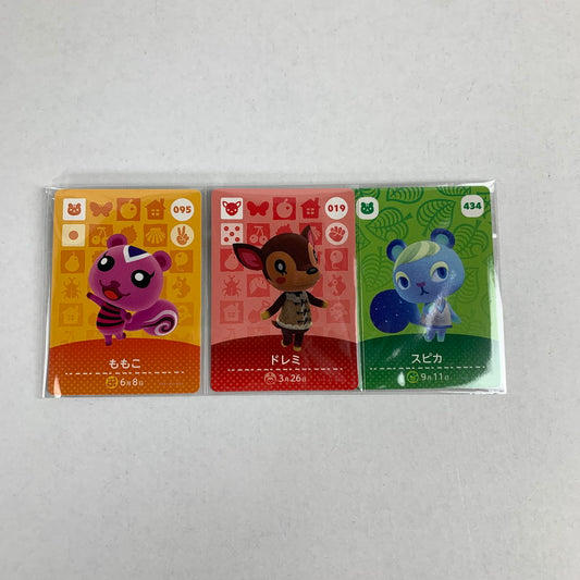 【中古美品】 どうぶつの森 amiiboカード No.095 ももこ No.019 ドレミ No.434 スピカ アミーボ 023-251129-io-07-fuz 万代Net店