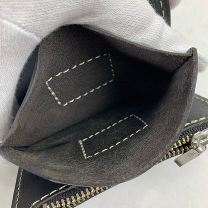 【中古品】【レディース】 花山 KAZAN 2つ折り財布 BLACK 財布 サイフ ※使用感あり 200-260917-io-01-fuzh カラー：ブラック 万代Net店