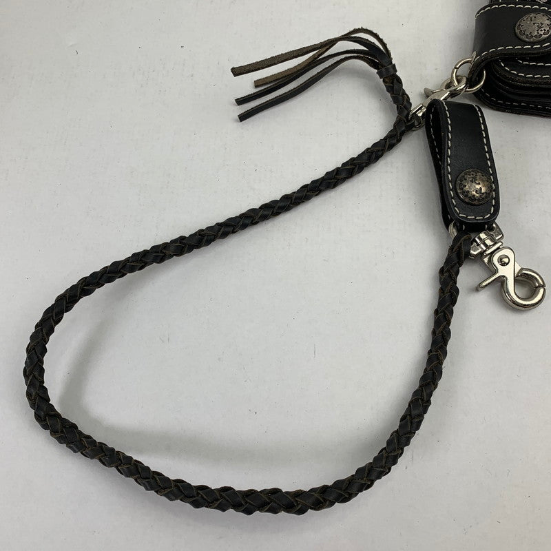 【中古品】【レディース】 花山 KAZAN 2つ折り財布 BLACK 財布 サイフ ※使用感あり 200-260917-io-01-fuzh カラー：ブラック 万代Net店