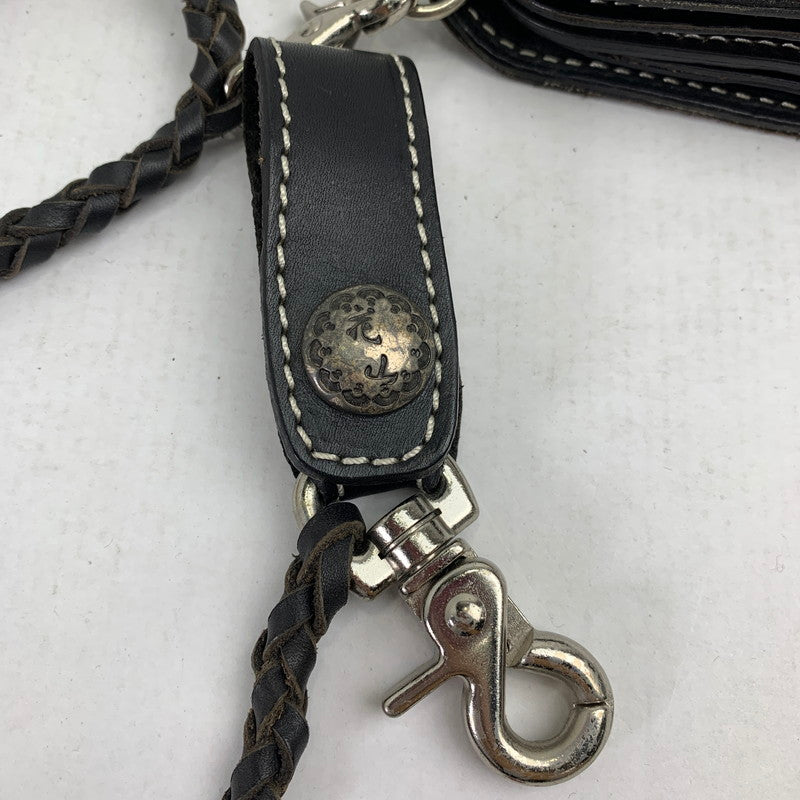 【中古品】【レディース】 花山 KAZAN 2つ折り財布 BLACK 財布 サイフ ※使用感あり 200-260917-io-01-fuzh カラー：ブラック 万代Net店