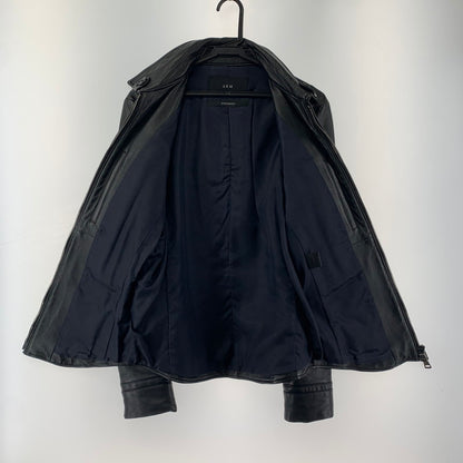 【中古品】【メンズ】 AKM エイケイエム RB104 F-ARMY ラム レザー 羊革 ジャケット アウター コート 古着 140-251203-mh-01-fuz サイズ：L カラー：ブラック 万代Net店