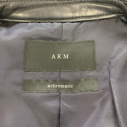 【中古品】【メンズ】 AKM エイケイエム RB104 F-ARMY ラム レザー 羊革 ジャケット アウター コート 古着 140-251203-mh-01-fuz サイズ：L カラー：ブラック 万代Net店