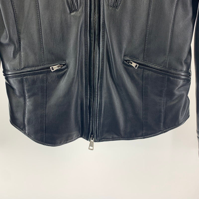 【中古品】【メンズ】 AKM エイケイエム RB104 F-ARMY ラム レザー 羊革 ジャケット アウター コート 古着 140-251203-mh-01-fuz サイズ：L カラー：ブラック 万代Net店